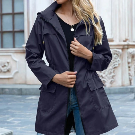 Callista - Women's Casual Trench Coat with Hood