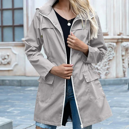Callista - Women's Casual Trench Coat with Hood