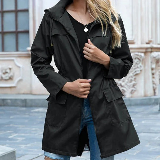 Callista - Women's Casual Trench Coat with Hood