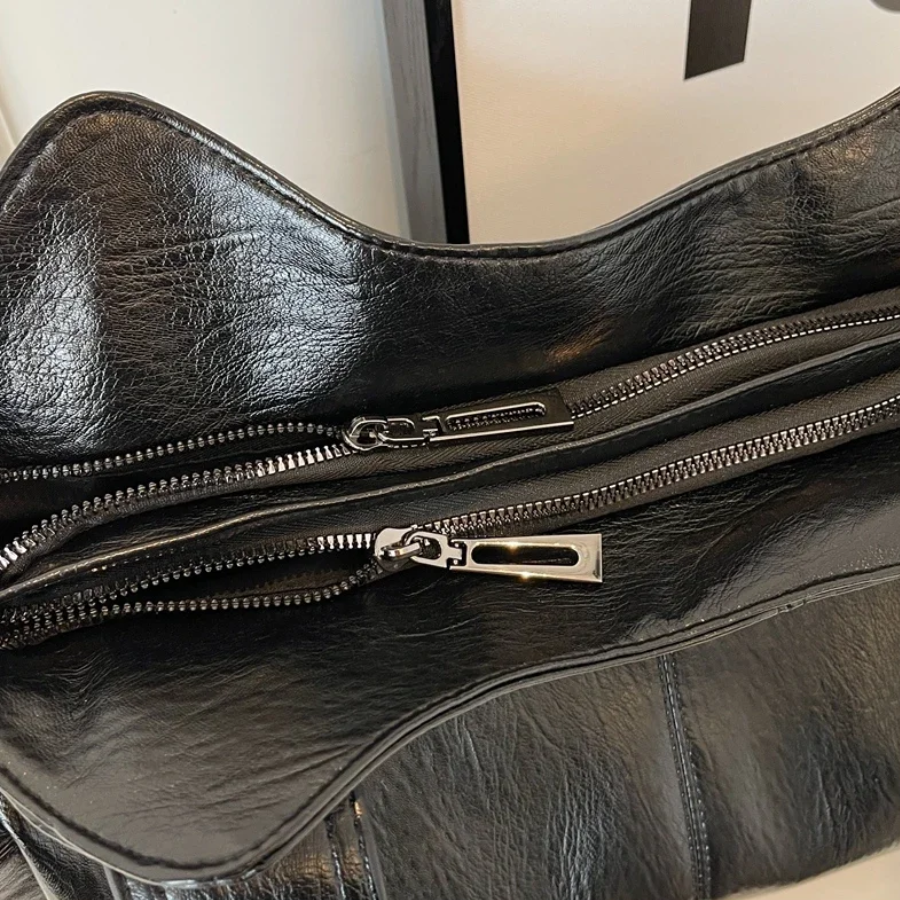 Callista | Women's Oversized Shoulder Bag with Zipper Details