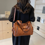 Callista - Women's Oversized Shoulder Bag with Zipper Details