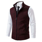 Callum - Men's Classic Knitted Zip-Up Waistcoat