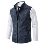 Callum - Men's Classic Knitted Zip-Up Waistcoat