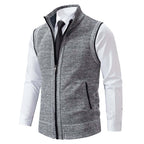 Callum - Men's Classic Knitted Zip-Up Waistcoat
