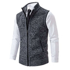 Callum - Men's Classic Knitted Zip-Up Waistcoat