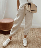 Cambria - Women's Leopard Print Relaxed Trousers