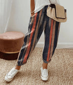 Cambria - Women's Leopard Print Relaxed Trousers
