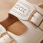 Celeste - Women's Casual Wedge Sandals with Buckle Detail