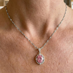 Celeste - Women's Elegant Pink Crystal Necklace