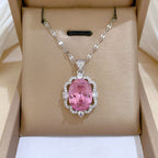 Celeste - Women's Elegant Pink Crystal Necklace