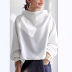 Celeste - Women's Warm Oversized Neck Blouse