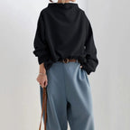 Celeste - Women's Warm Oversized Neck Blouse