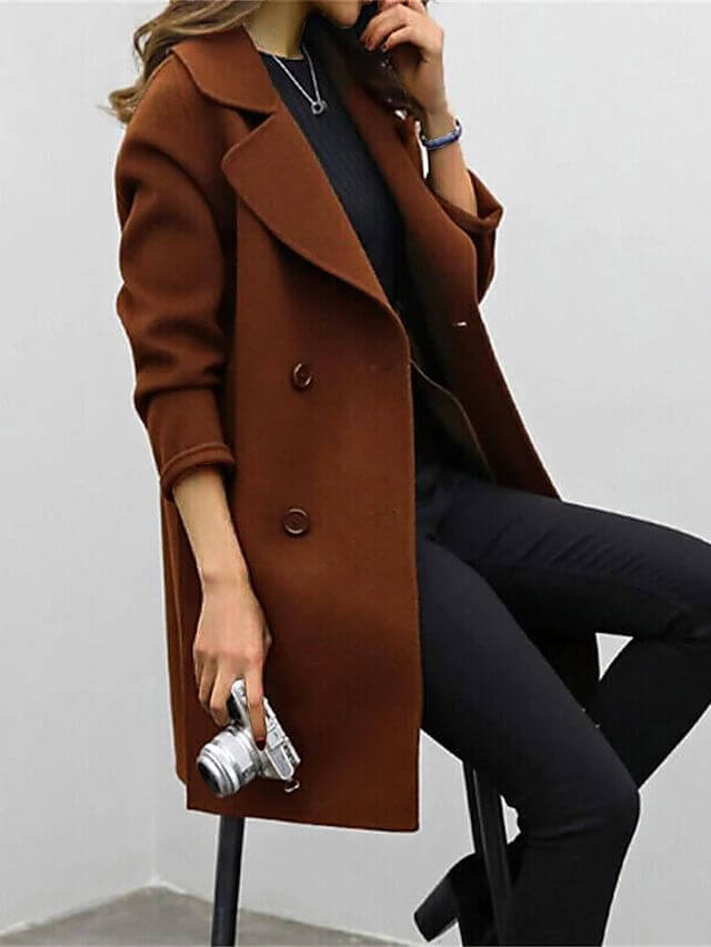 Celeste - Women's Classic Double-Breasted Winter Coat