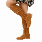Celeste - Women's Classic Faux Suede Knee High Boots