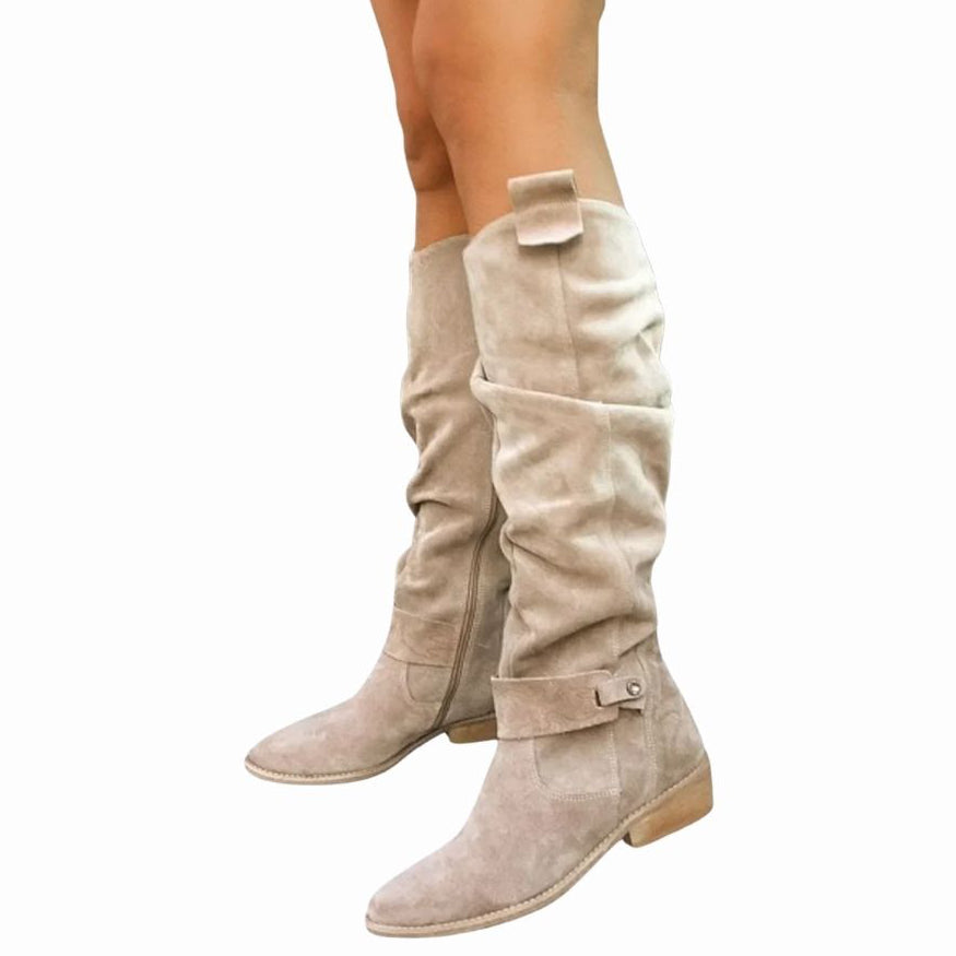 Celeste - Women's Classic Faux Suede Knee High Boots