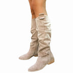 Celeste - Women's Classic Faux Suede Knee High Boots