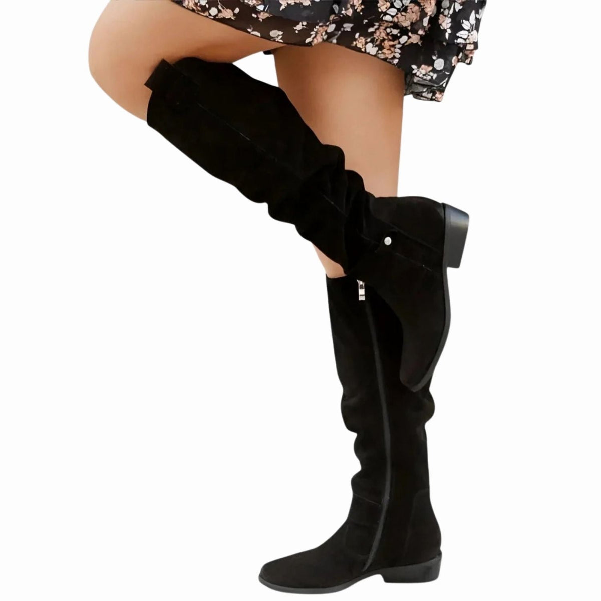 Celeste - Women's Classic Faux Suede Knee High Boots