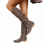Celeste - Women's Classic Faux Suede Knee High Boots