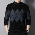 Cillian - Men's Classic Argyle Knitted Jumper