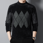 Cillian - Men's Classic Argyle Knitted Jumper
