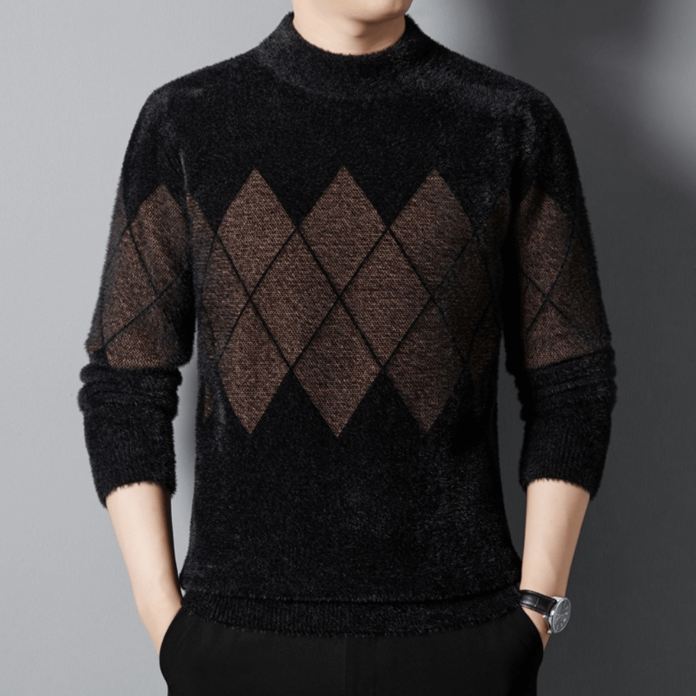 Cillian - Men's Classic Argyle Knitted Jumper