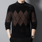 Cillian - Men's Classic Argyle Knitted Jumper