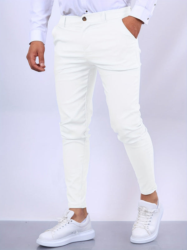 Cillian - Men's Slim Fit Stretch Chino Trousers