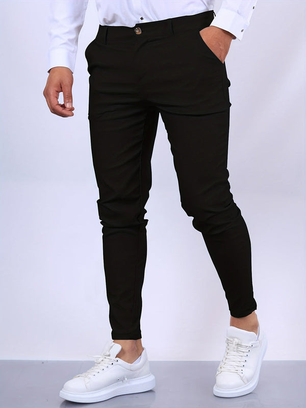 Cillian - Men's Slim Fit Stretch Chino Trousers