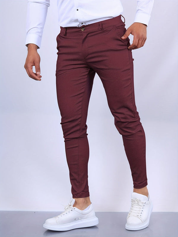 Cillian - Men's Slim Fit Stretch Chino Trousers