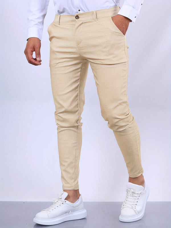 Cillian - Men's Slim Fit Stretch Chino Trousers