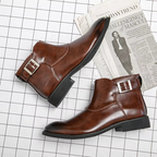 Declan - Men's Classic Chelsea Boots with Buckle Detail