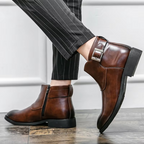 Declan - Men's Classic Chelsea Boots with Buckle Detail