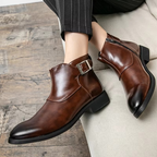Declan - Men's Classic Chelsea Boots with Buckle Detail