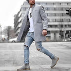 Declan - Men's Slim Fit Longline Coat with Modern Style