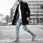 Declan - Men's Slim Fit Longline Coat with Modern Style