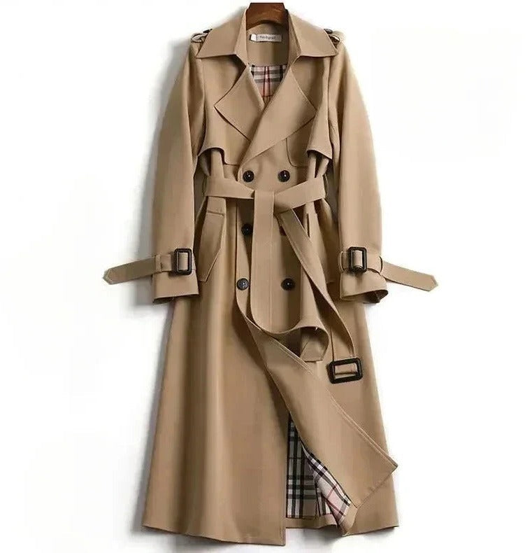 Delphine - Women's Double-Breasted Trench Coat