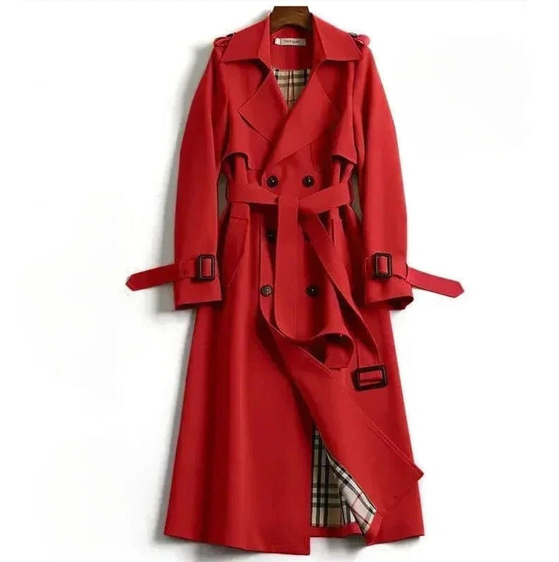 Delphine - Women's Double-Breasted Trench Coat