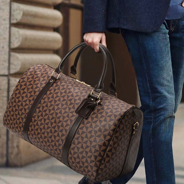 Dorian - Men's Leather-Inspired Duffle Bag with Shoulder Strap