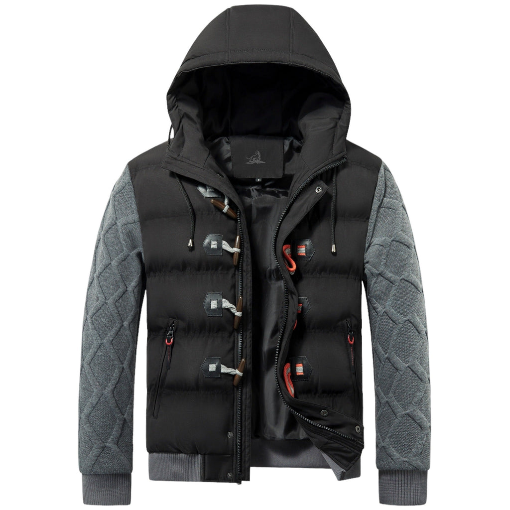 Dorian - Men's Quilted Winter Puffer Jacket with Hood