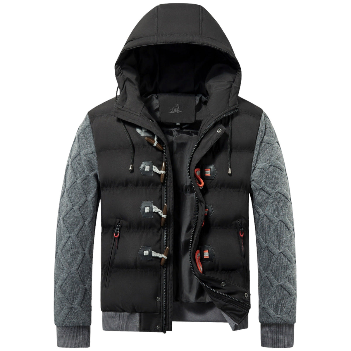 Dorian - Men's Quilted Winter Puffer Jacket with Hood