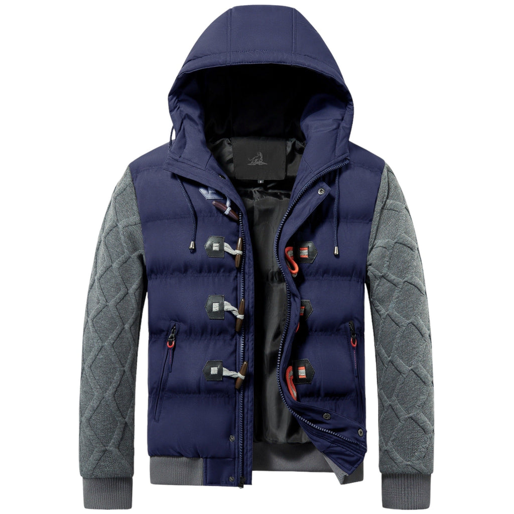 Dorian - Men's Quilted Winter Puffer Jacket with Hood