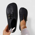 Eira - Women's Classic Slip-On Loafers with Button Detail