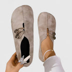 Eira - Women's Classic Slip-On Loafers with Button Detail