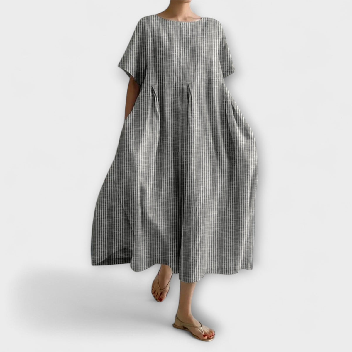 Elara - Women's Casual Stripe Maxi Dress