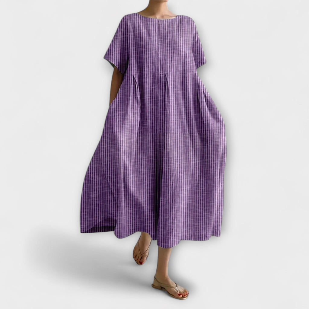 Elara - Women's Casual Stripe Maxi Dress
