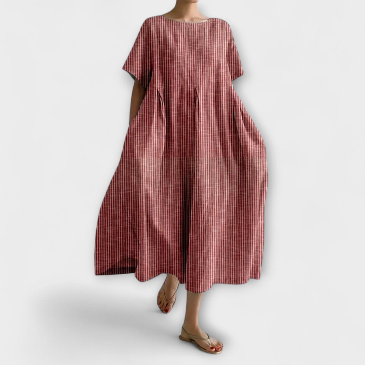 Elara - Women's Casual Stripe Maxi Dress