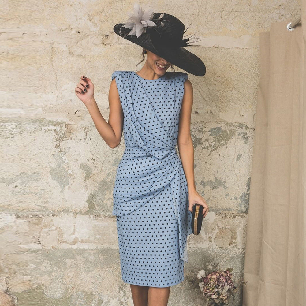 Elara - Women's Chic Polka Dot Wrap Dress