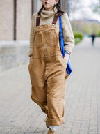 Elara - Women's Classic Knit Dungarees with Adjustable Straps