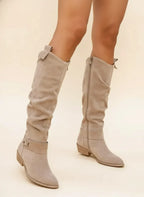 Elara - Women's Knee High Boots with Side Zip