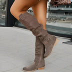 Elara - Women's Knee High Boots with Side Zip
